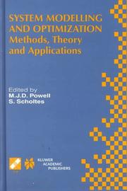 System modelling and optimization : methods, theory, and applications : 19th IFIP TC7 Conference on System Modelling and Optimization, July 12-16, 1999, Cambridge, UK