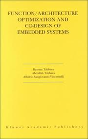 Cover of: Function/Architecture Optimization and Co-Design of Embedded Systems (The Springer International Series in Engineering and Computer Science)