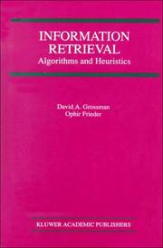 Information retrieval : algorithms and heuristics