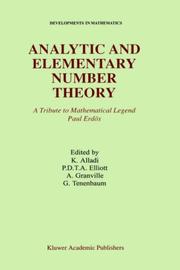 Analytic and elementary number theory : a tribute to mathematical legend Paul Erdös