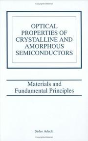 Optical properties of crystalline and amorphous semiconductors : materials and fundamental principles