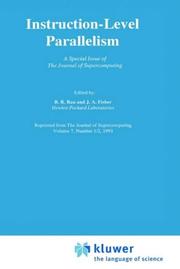 Instruction-level parallelism : a special issue of the Journal of Supercomputing