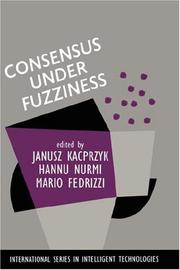 Cover of: Consensus under fuzziness