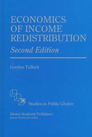 Cover of: Economics of income redistribution
