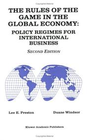 The rules of the game in the global economy : policy regimes for international business