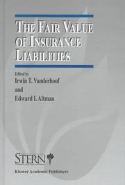 Cover of: The fair value of insurance liabilities