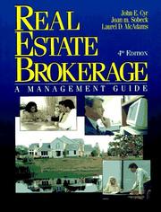 Real estate brokerage by John E. Cyr, Joan M. Sobeck, Laurel D. McAdams