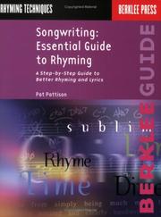 Cover of: Songwriting: Essential Guide to Rhyming: A Step-by-Step Guide to Better Rhyming and Lyrics (Songwriting Guides)