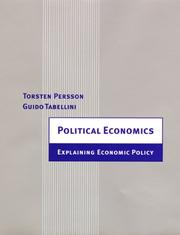 Political economics : explaining economic policy