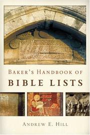 Cover of: Baker's handbook of Bible lists