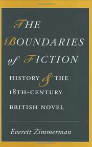 Cover of: The boundaries of fiction: history and the eighteenth-century British novel