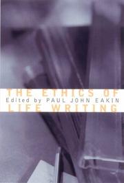Cover of: The ethics of life writing