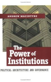 The power of institutions : political architecture and governance