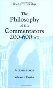 Cover of: The Philosophy of the Commentators, 200600 AD: A Sourcebook