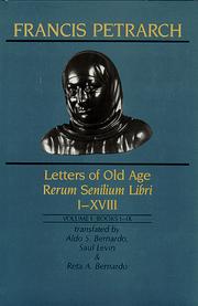 Letters of old age = Rerum senilium libri I-XVIII