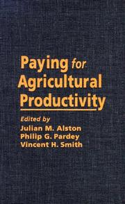 Cover of: Paying for Agricultural Productivity (International Food Policy Research Institute) |