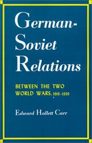 German Soviet relations between the two World Wars, 1919-1939