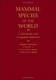 Cover of: Mammal species of the world by edited by Don E. Wilson and DeeAnn M. Reeder.
