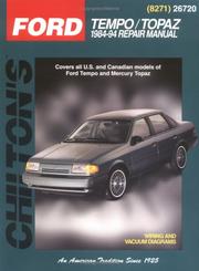 Cover of: Chilton's Ford: Ford Tempo and Mercury Topaz 1984-94 repair manual