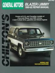 Cover of: Chilton's General Motors Blazer/Jimmy: 1969-82 repair manual