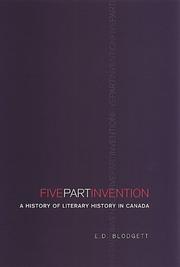 Cover of: Five-part invention: a history of literary history in Canada