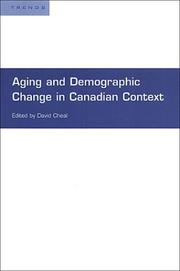 Cover of: Aging and Demographic Change in Canadian Context (Trends Project)