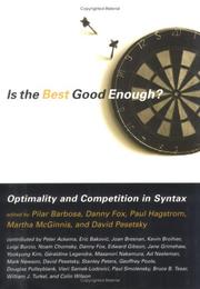Cover of: Is the Best Good Enough?  Optimality and Competition in Syntax by 