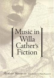 Cover of: Music in Willa Cather's fiction