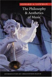 Cover of: The philosophy & aesthetics of music