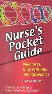 Cover of: Nurse's Pocket Guide: Diagnoses, Interventions, and Rationales