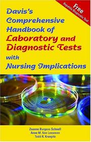 Cover of: Davis's Comprehensive handbook of laboratory and diagnostic tests-- with nursing implications by Zoanne Burgess Schnell