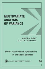 Cover of: Multivariate analysis of variance