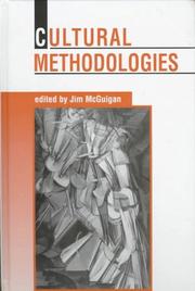 Cover of: Cultural methodologies