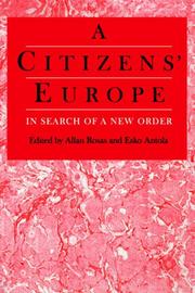 A citizen's Europe : in search of a new order