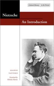 Cover of: Nietzsche: an introduction