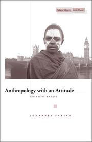 Cover of: Anthropology with an Attitude by Johannes Fabian