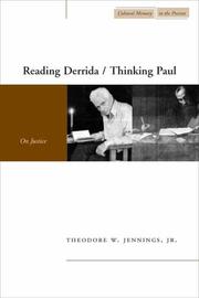 Cover of: Reading Derrida/thinking Paul: on justice