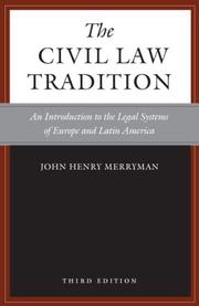 Cover of: The Civil Law Tradition, 3rd Edition by John Merryman, Rogelio Perez-Perdomo