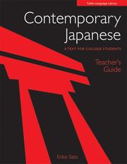 Cover of: Contemporary Japanese: An Introductory Textbook For College Students Teacher's Guide