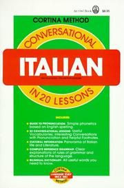 Cover of: Conversational Italian: In 20 Lessons (Cortina Method)
