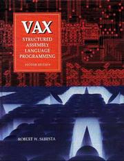 VAX by Robert W. Sebesta