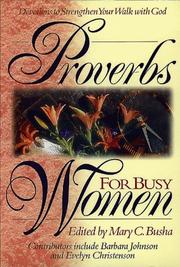 Cover of: Proverbs for Busy Women: (Walk With God)
