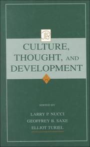 Cover of: Culture, Thought, and Development (Jean Piaget Symposium Series)