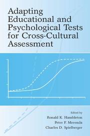 Cover of: Adapting Educational and Psychological Tests for Cross-Cultural Assessment