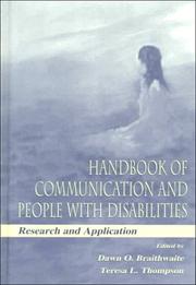 Handbook of communication and people with disabilities : research and application