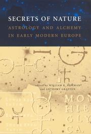 Cover of: Secrets of Nature: Astrology and Alchemy in Early Modern Europe (Transformations: Studies in the History of Science and Technology)