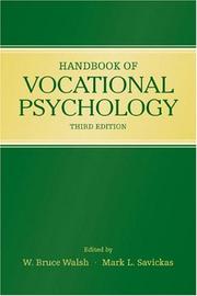 Cover of: Handbook of Vocational Psychology: Theory, Research, and Practice (Contemporary Topics in Vocational Psychology)