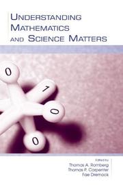 Cover of: Understanding Mathematics and Science Matters (Studies in Mathematical Thinking and Learning)