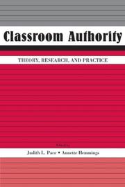 Cover of: Classroom Authority: Theory, Research, And Practice