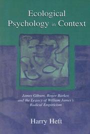 Cover of: Ecological Psychology in Context